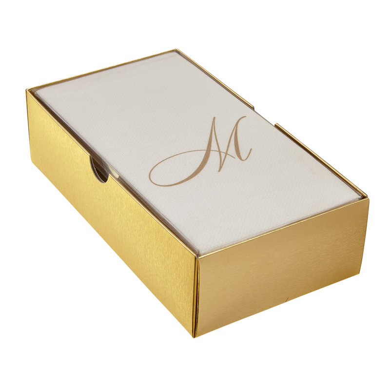 Silver Spoons Linen Feel Monogrammed Heavy Weight Paper Disposable